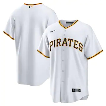 mens nike white pittsburgh pirates home blank replica jerse